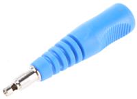 1701122-07rs Schutzinger Blue Male Banana Plug, 4 mm Connector, 16A, 50V, Nickel Plating