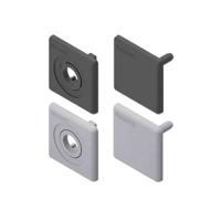 3842548783 Bosch Rexroth Black Polypropylene Cover Cap, 40 x 40 mm Strut Profile