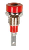 230060-22 Staubli Red Female Banana Socket, 2mm Connector, Tab Termination, 10A, 30 V, 60V dc, Silver Plating