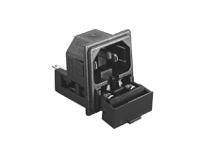 pf00332063 Bulgin Snap-In IEC Connector Male, 10A, 250 V, Fuse Size 5 x 20mm