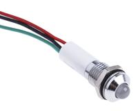 723-9488 RS PRO Panel Mount Indicator, 24V dc, 8mm Mounting Hole Size, Lead Wires Termination, IP67