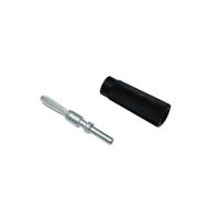 1-10200-110004 Nelco Black Plug Banana Plug, 2mm Connector, 30A, Silver Plating