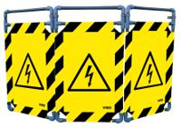 travo100elec Viso Black & Yellow PVC Folding Barrier