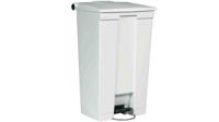 fg614600wht Rubbermaid Commercial Products Legacy Step-On 87L White Pedal Plastic Waste Bin
