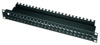 h02025a0220 Telegartner Telegartner Data Series Cat5e, Cat6, Cat6a 24 Port RJ45 RJ Patch Panel Shielded, Unshielded 1U Black