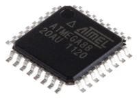 atmega88-20au Microchip ATMEGA88-20AU, 8 bit AVR, ATMEGA88 Microcontroller, 20 MHz, 8kB FLASH, 32-Pin TQFP