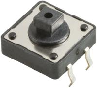 430476073716 Wurth Elektronik Black Button Tactile Switch, SPST 50 mA @ 12 V dc 3.8mm Through Hole