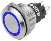 82-61531123 EAO 82 Series Illuminated Push Button Switch, Momentary, Panel Mount, 22.3mm Cutout, SPDT, Blue LED, 240V, IP65, IP67