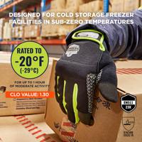 18153 Ergodyne Black Work Gloves, Size M