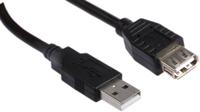 11028948-100 Roline USB 2.0, Male USB A to Female USB A, 1.8m