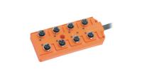 11165 Lumberg Automation 111 Series Sensor Box, M12, 10m cable, 8 way, 8 port