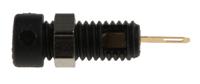 930308700 Hirschmann Test & Measurement Black Female Banana Socket, 2mm Connector, Solder Termination, 6A, 60V dc, Gold, Nickel