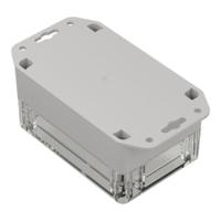 206-9098 RS PRO Light Grey Polycarbonate Enclosure, IP65, Transparent Lid, 121.4 x 81.6 x 60.2mm