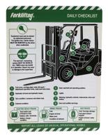 flt-gb-etsi-51-10 Brady Black on Blue, Green Safety Forklift Tag, English Language, 1 per Pack