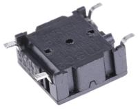 3esh9 MEC IP67 Black Tact Switch, SPST 50 mA @ 24 V dc