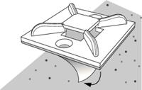 151-28469-mb4a-pa66-wh HellermannTyton Self Adhesive Natural Cable Tie Mount 28 mm x 28mm, 5.4mm Max. Cable Tie Width