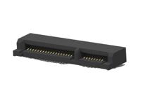 2041119-1 TE Connectivity Right Angle Female Edge Connector, Surface Mount, 52-Contacts, 0.8mm Pitch, 2-Row, Solder Termination