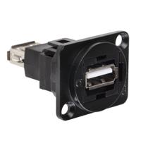 916-0221 RS PRO Straight, Panel Mount, Socket- Single Port Type A to A 2.0 USB Connector