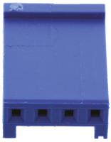 281838-4 TE Connectivity, AMPMODU HE13/HE14 Female Connector Housing, 2.54mm Pitch, 4 Way, 1 Row