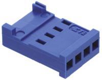 281838-4 TE Connectivity, AMPMODU HE13/HE14 Female Connector Housing, 2.54mm Pitch, 4 Way, 1 Row