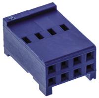 281839-4 TE Connectivity, AMPMODU HE13/HE14 Female Connector Housing, 2.54mm Pitch, 8 Way, 2 Row