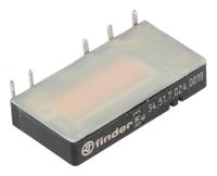 345170240019 Finder PCB Mount Power Relay, 24V dc Coil, 6A Switching Current, SPDT