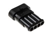 282106-1 TE Connectivity, AMP Superseal 1.5 Connector Housing Plug Cable Mount 4 Way