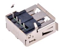 8492121 Wurth Elektronik Right Angle, Through Hole, Socket- Single Port Type A 2.0 USB Connector