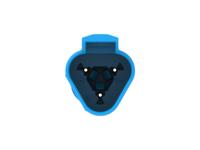 dt04-3p-tn07 TE Connectivity, DT04-3P Automotive Connector Plug Blue Cable 3 Way, Cable Termination DT04-3P-TN07