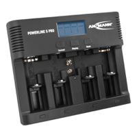 1001-0018-uk-520 Ansmann Powerline 5 Pro Battery Charger For NiCd, NiMH 9V, AA, AAA, C, D 4 Cell with AUS, EU, UK, USA plug