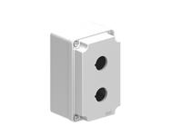 lpzm2a8 Lovato Grey Aluminium Alloy LPZM Empty Control Station - 2 Hole 22.5mm Diameter