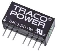 tmr-3-4812wi TRACOPOWER TMR 3WI DC-DC Converter, 12V dc/ 250mA Output, 18 → 75 V dc Input, 3W, Through Hole, +85°C Max Temp