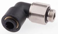 3189-06-10 Legris LF3000 Series Elbow Threaded Adaptor, G 1/8 Male to Push In 6 mm, Threaded-to-Tube Connection Style