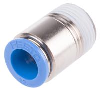qs-12-12-i Festo QS Series Straight Threaded Adaptor, R 1/2 Male to Push In 12 mm, Threaded-to-Tube Connection Style, 153021