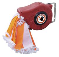 174-5928 RS PRO Orange, White Steel Retractable Barrier, 15m, White/Orange Tape