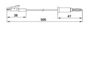 tla-26 Teishin Electric Crocodile Clip Lead, 500mm Lead Length
