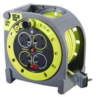 889-2488 RS PRO 15m 4 Socket Type G - British Cable Reel Open Reel, 240 V