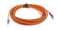 536-6894 RS PRO LC to ST Duplex Multi Mode OM1 Fibre Optic Cable, 62.5/125μm, Orange, 10m