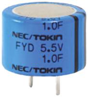fyd0h104zf KEMET 0.1F Supercapacitor -20 → +80% Tolerance, Supercap FY 5.5V dc, Through Hole