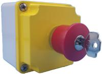lpzm1b502 Lovato LPZM Series Key Release Emergency Stop Push Button, Surface Mount, 1NC, IP66, IP67