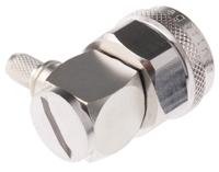 j01020a0097 Telegartner, Plug Cable Mount N Connector, 50Ω, Solder Termination, Right Angle Body