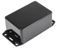 1591lsflbk Hammond 1591 Series Black ABS Enclosure, IP54, Flanged, Black Lid, 85 x 56 x 35mm