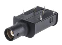 679569-21 Staubli XBWB-P Series, Jack PCB Mount BNC Connector, Through Hole Termination, Right Angle Body