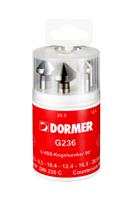 g2364 Dormer HSS Countersink, 6.30 mm, 8.3 mm, 10.4 mm, 12.4 mm, 16.5 mm, 20.5 mm Head, 90°, 6 Piece(s)