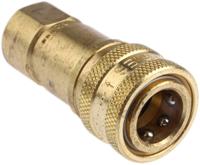 bh2-60-bspp Parker Brass Female Hydraulic Quick Connect Coupling, G 1/4 Female