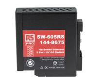 144-8675 RS PRO DIN Rail Mount Industrial Ethernet Switch, 5 RJ45 Ports, 10/100Mbit/s Transmission