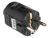 849-6112 RS PRO German Mains Plug, 16A Black, Cable Mount Screw, 250 V