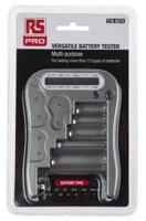 176-9374 RS PRO Battery Tester 2CR5, 9V, AA, AAA, C, CR123A, CR2, CRP2, CRV3, D