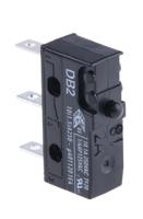 db2c-b1aa ZF Button Micro Switch, Tab Terminal, 10.1 A @ 250 V ac, SPDT