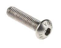 232-8265 RS PRO Stainless Steel Hex Socket Button Screw, ISO 7380, M5 x 20mm